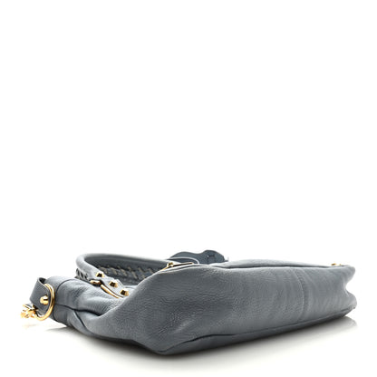 Balenciaga Chevre Gold Metallic Edge Hardware Town Bleu Acier 4 of 8