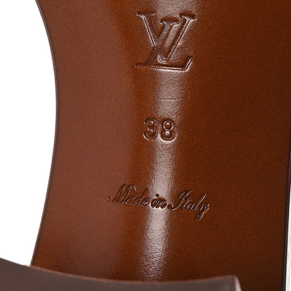 Louis Vuitton Calfskin Monogram Passenger Sandals 38 Cognac 7 of 9