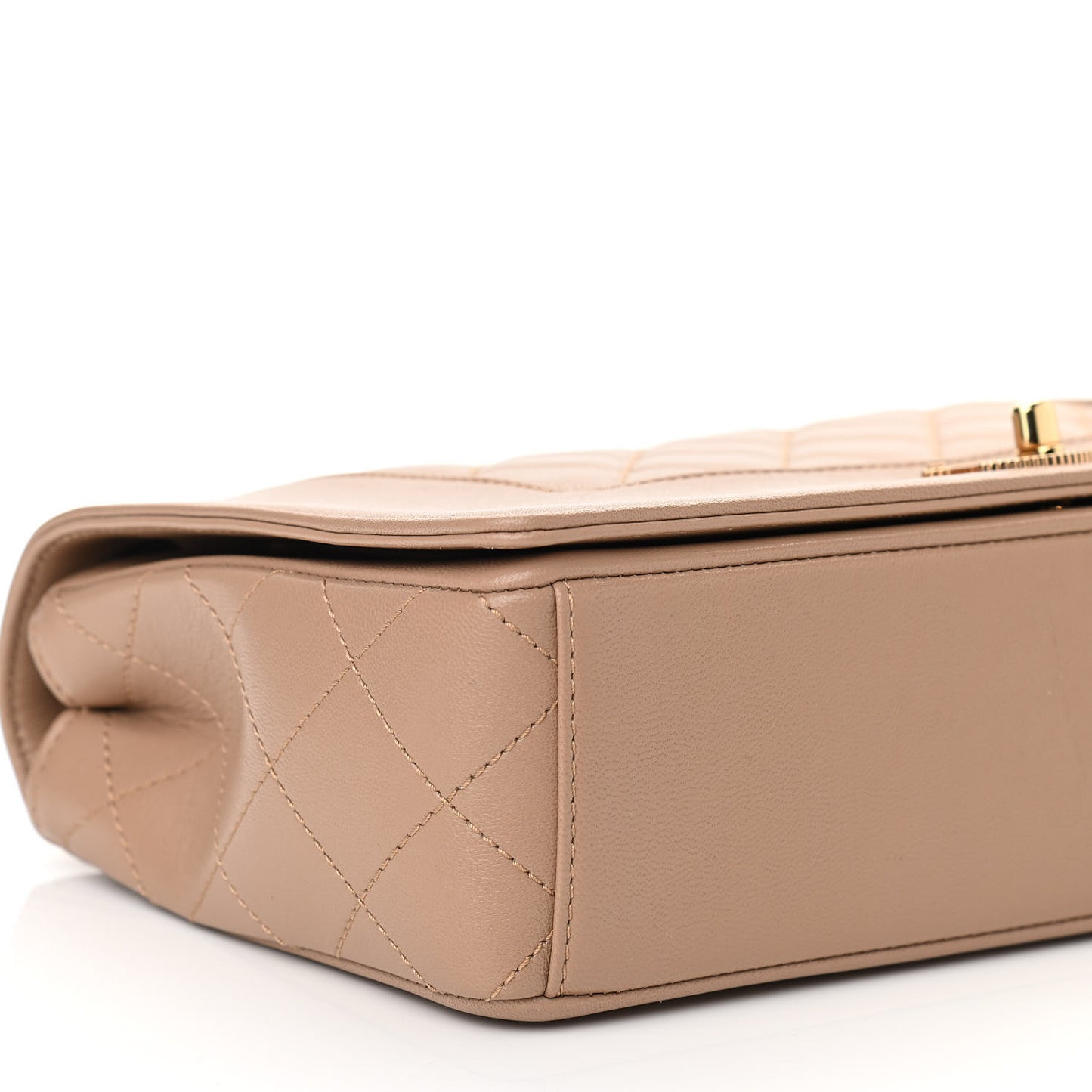 Sheepskin Quilted Vintage Mademoiselle Flap Beige
