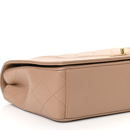 Chanel Sheepskin Quilted Vintage Mademoiselle Flap Beige 9 of 10