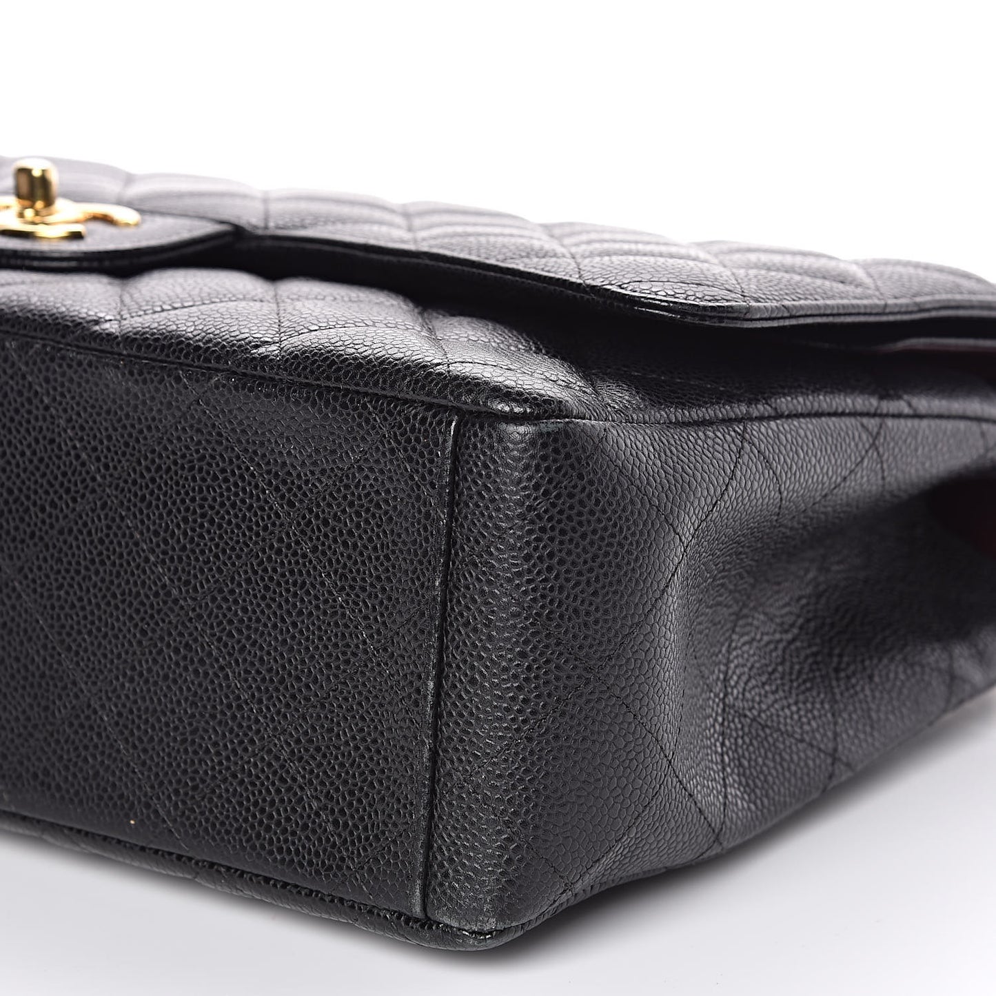 Caviar Quilted Maxi Double Flap Black