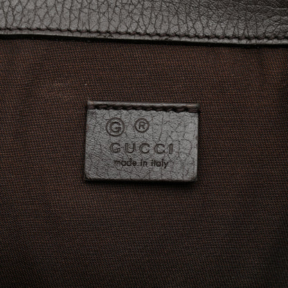 Gucci Monogram Dollar Calfskin O Drawstring Backpack Beige Ebony Testa di Moro Dark Chocolate 6 of 12