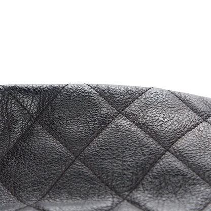 Chanel Calfskin Quilted Expandable Zip Flap Shoulder Bag Black 12 of 17