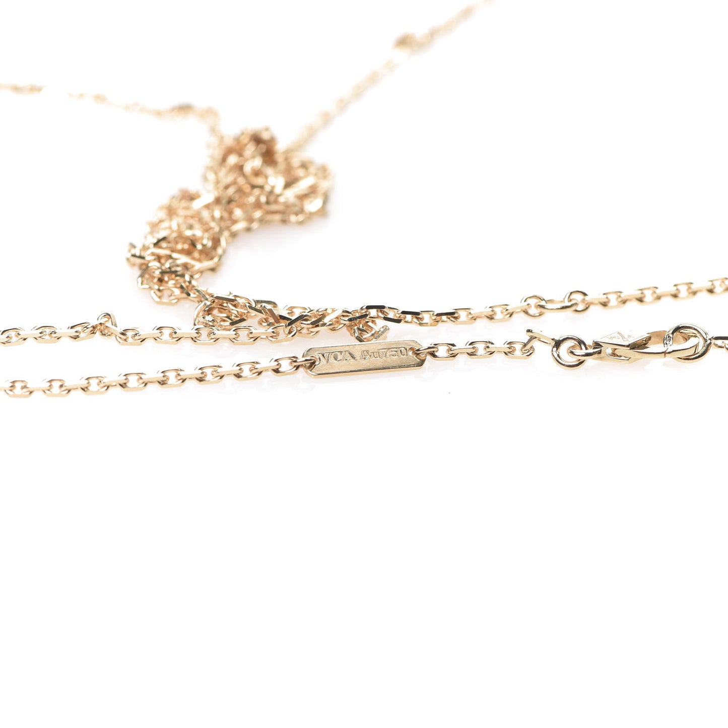 18K Yellow Gold Black Onyx Magic Alhambra Pendant Necklace