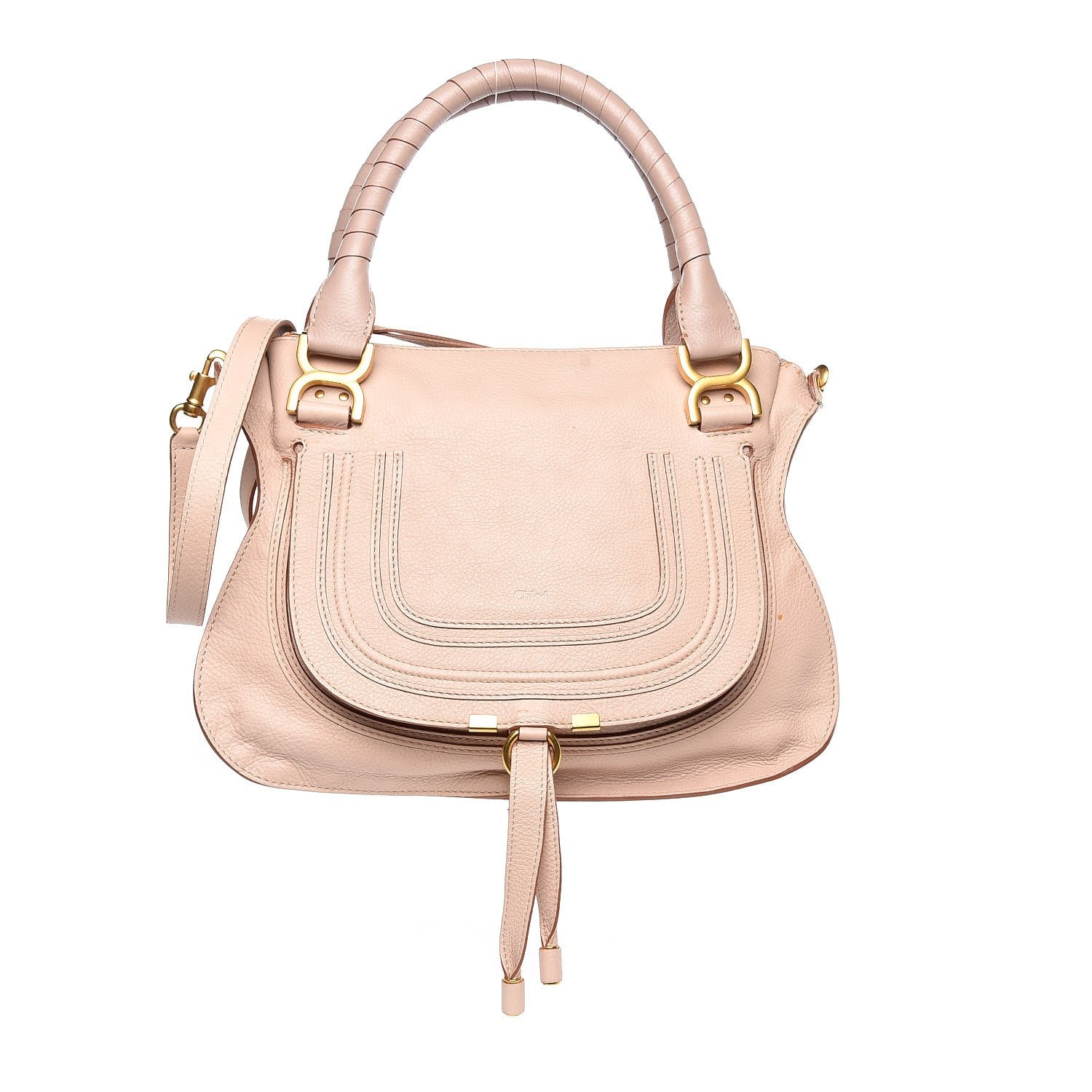 Chloe Calfskin Medium Marcie Satchel Nude Pink 1 of 13