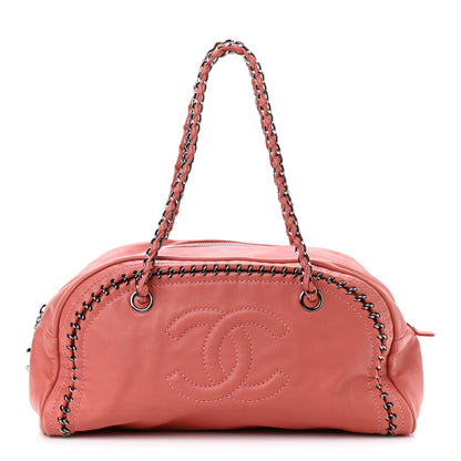 Chanel Smooth Calfskin Medium Luxe Ligne Bowler Coral 1 of 9