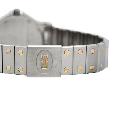 Cartier Stainless Steel 18K Yellow Gold 29mm Santos Octagon Quartz Watch 5 of 8
