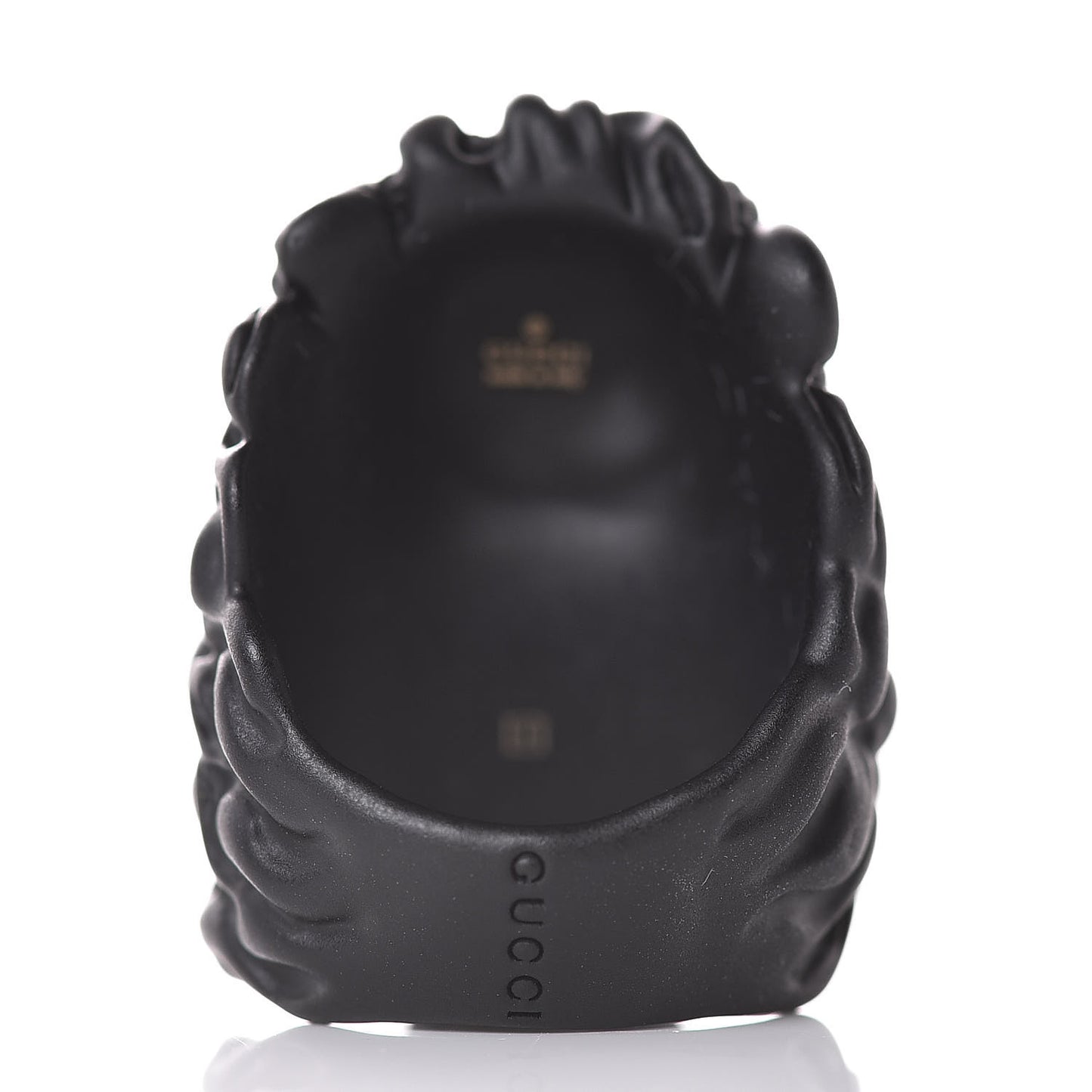 Glass Pearl Lion Head Ring 5.5 Black Pink