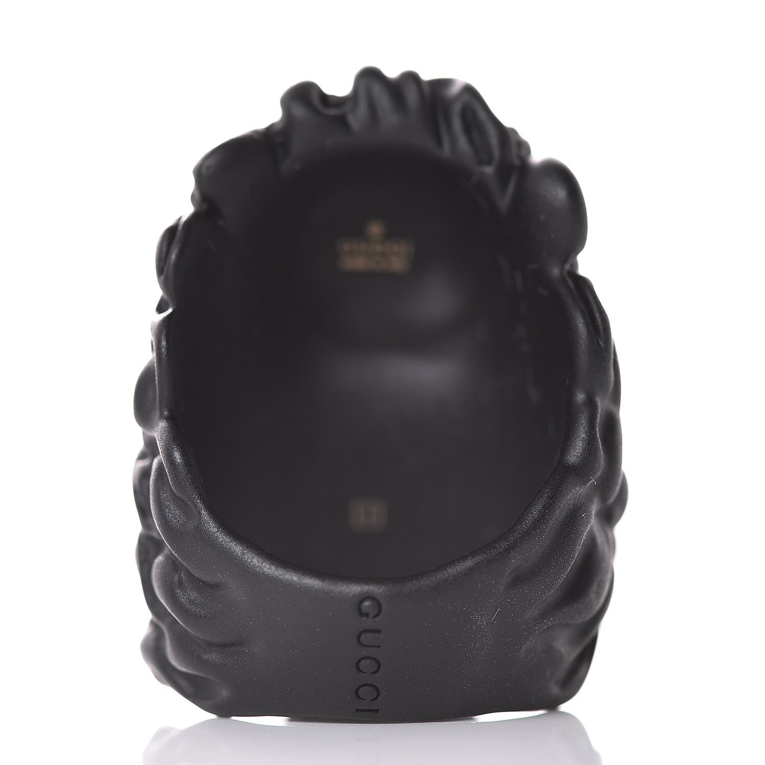 Gucci Glass Pearl Lion Head Ring 5.5 Black Pink 4 of 6