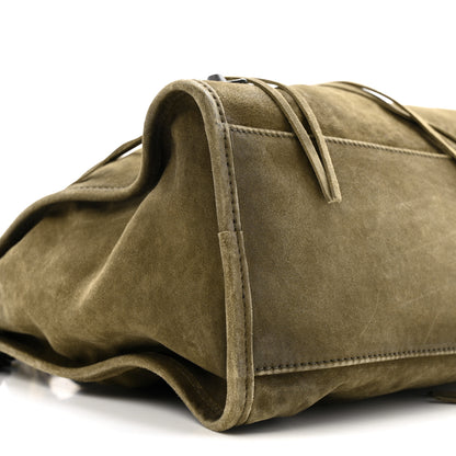 Balenciaga Waxed Suede Calfskin Classic Hardware Medium Le City Khaki 9 of 13