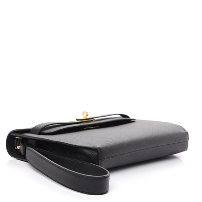 Hermes Epsom Kelly Depeches 25 Pouch Black 3 of 7