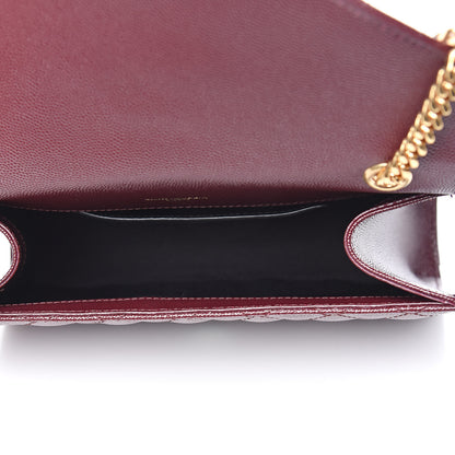 Saint Laurent Grain De Poudre Tri-Quilt Monogram Small College Bag Burgundy 5 of 8