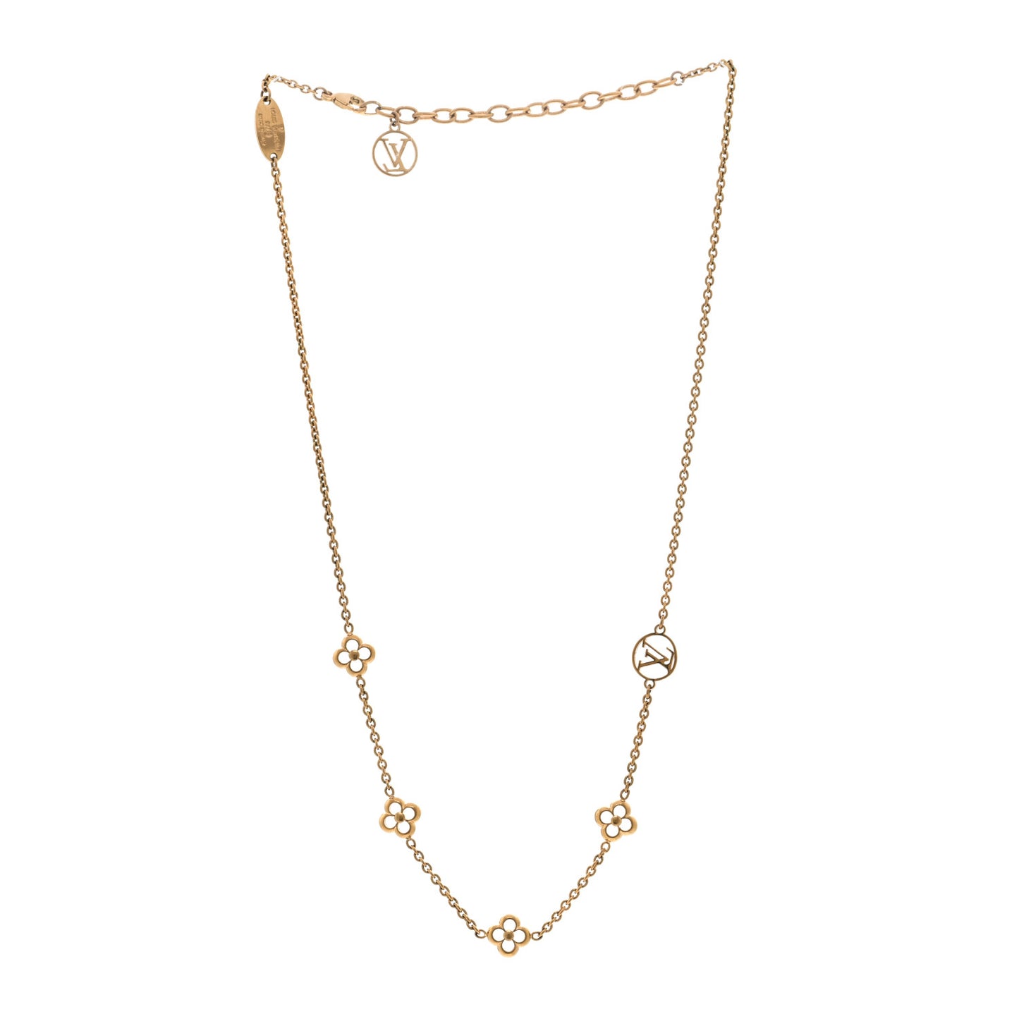 Metal Flowerful Choker Necklace Gold