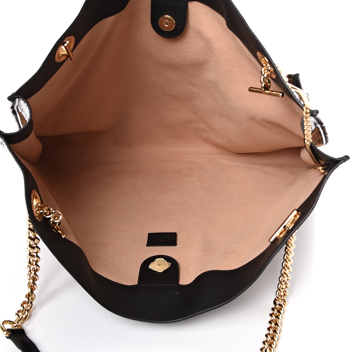 Velvet GG Monogram Large Rajah Chain Tote Brown