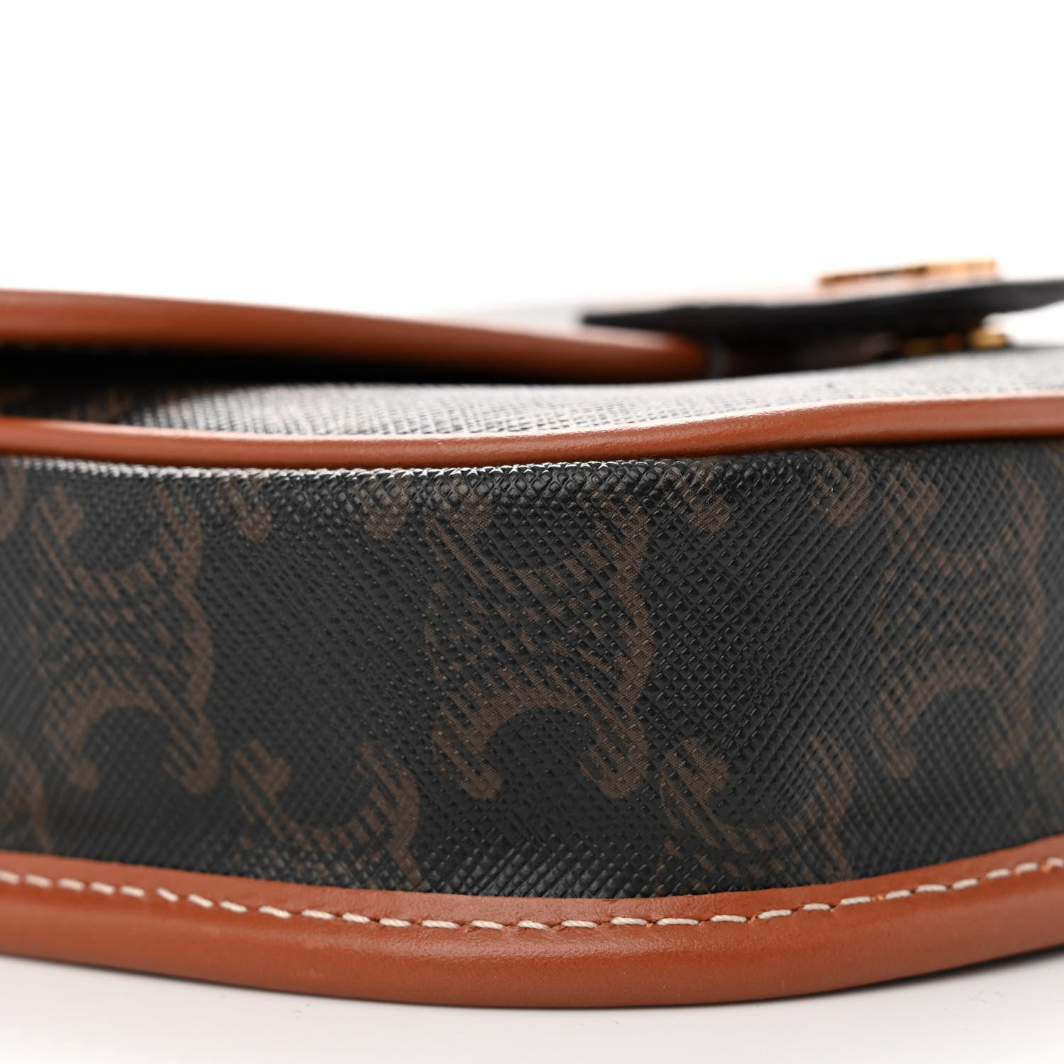 Celine Canvas Calfskin Triomphe Mini Besace Tan 9 of 10