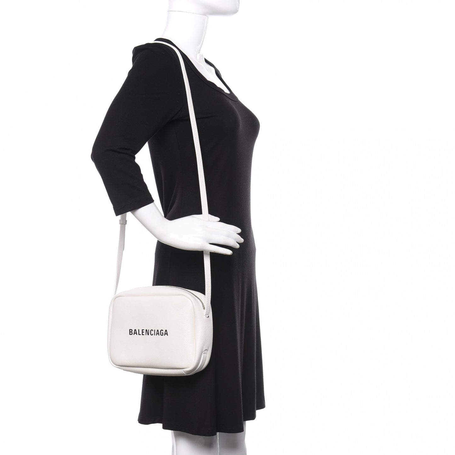 Calfskin Logo S Everyday Camera Bag White
