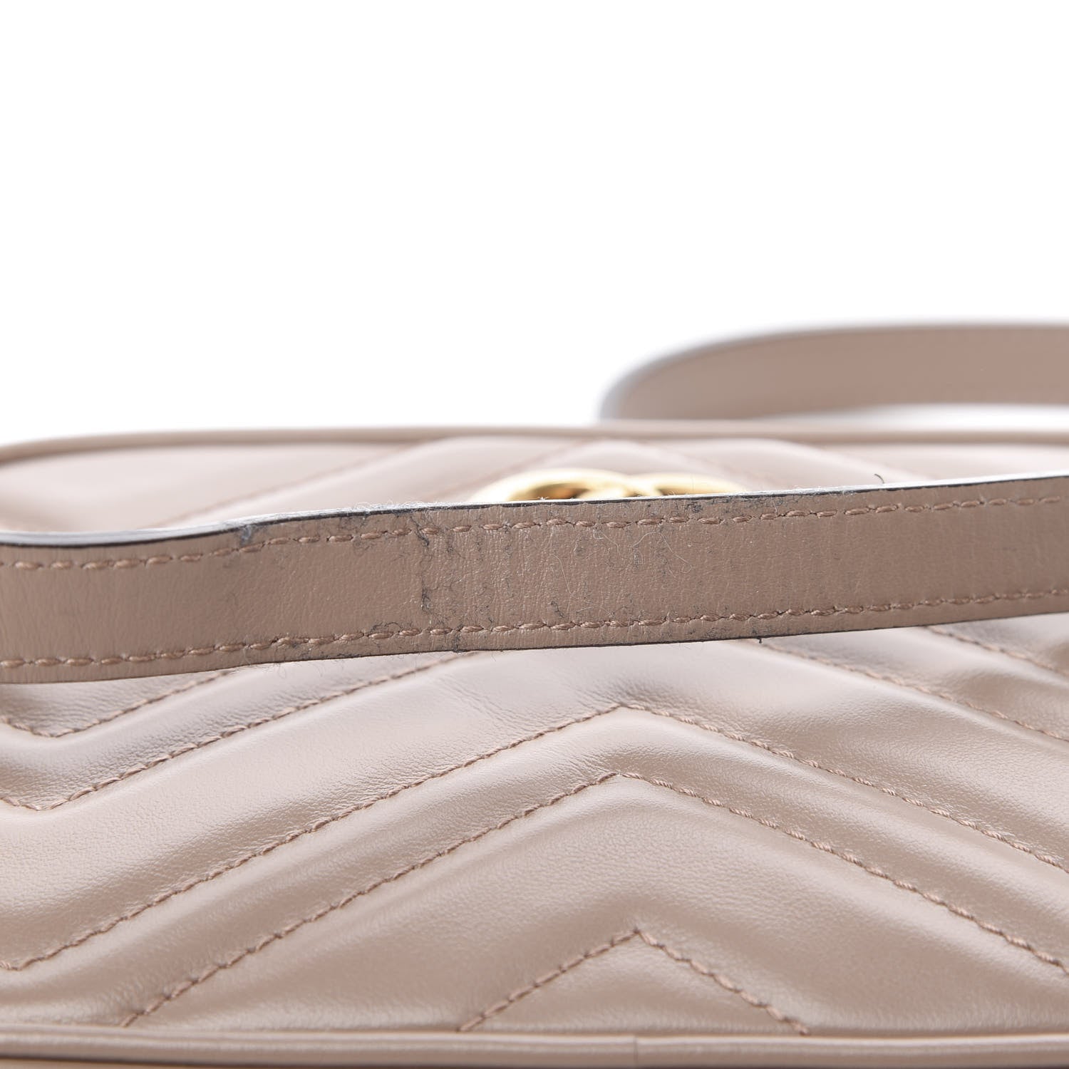 Gucci Calfskin Matelasse Mini GG Marmont Chain Shoulder Bag Porcelain Rose 14 of 15