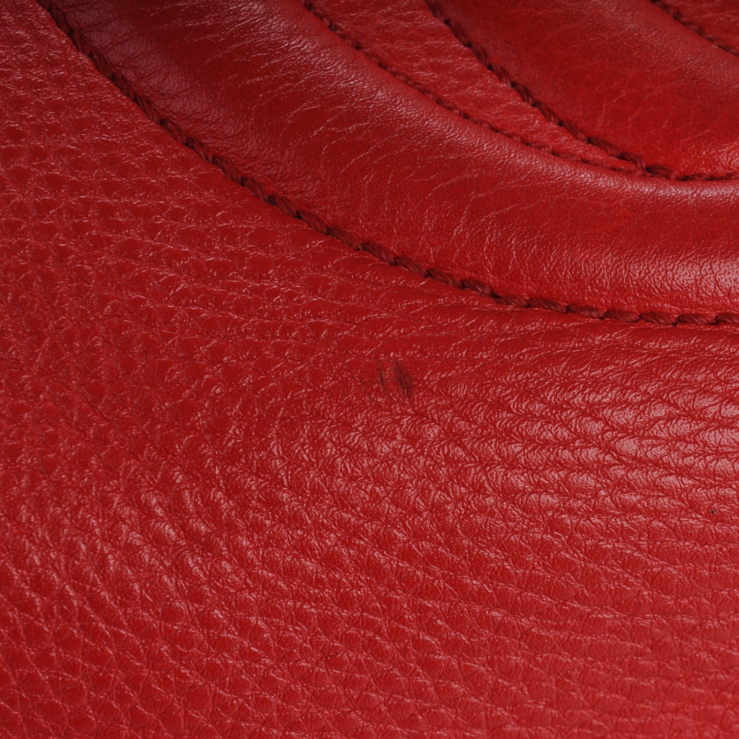 Gucci Pebbled Calfskin Large Soho Hobo Red 8 of 11