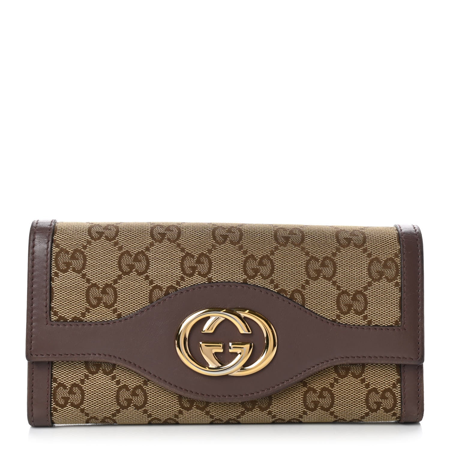 Gucci Monogram Sukey Continental Wallet Dark Brown 1 of 8
