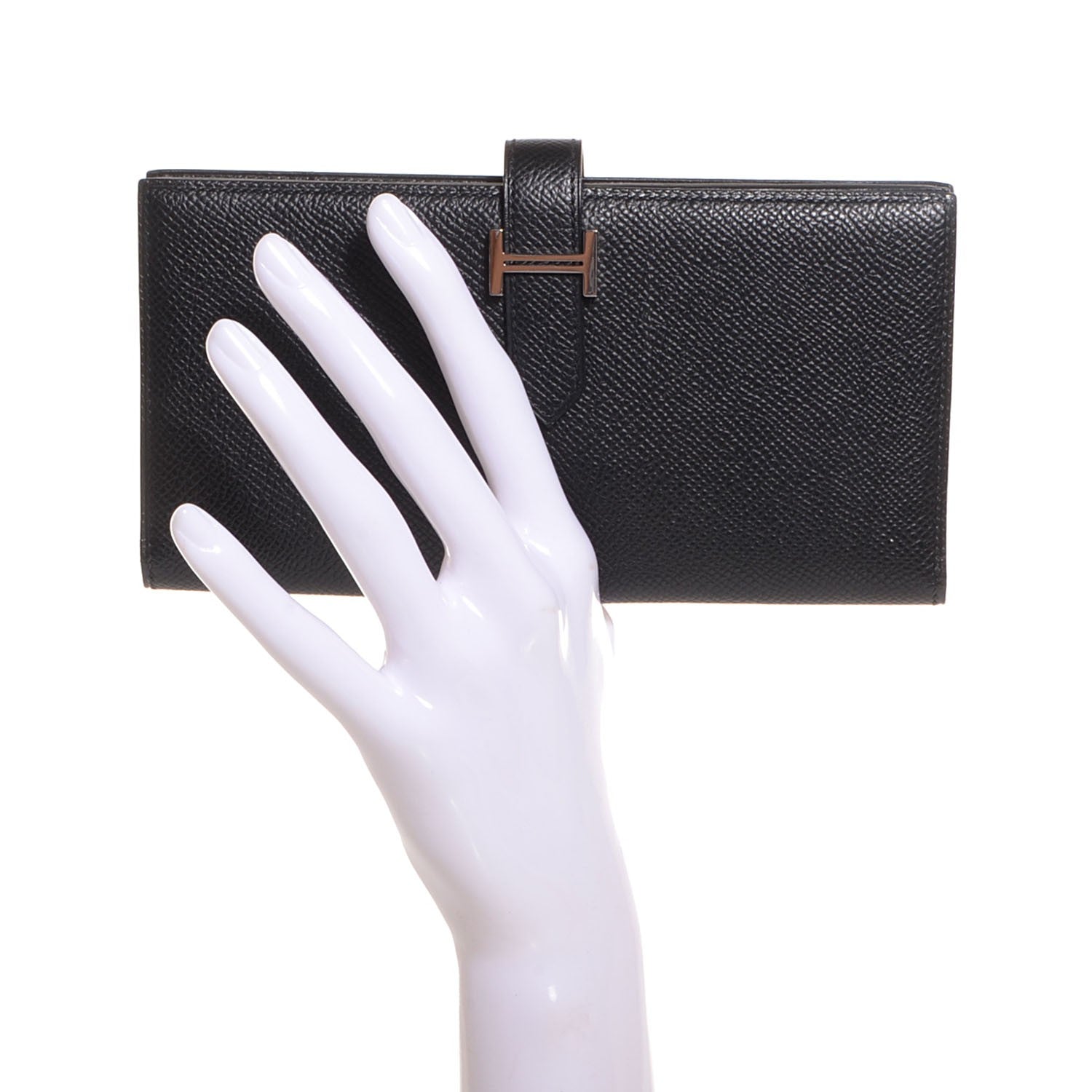 Hermes Epsom Bearn Gusset Wallet Black 2 of 12