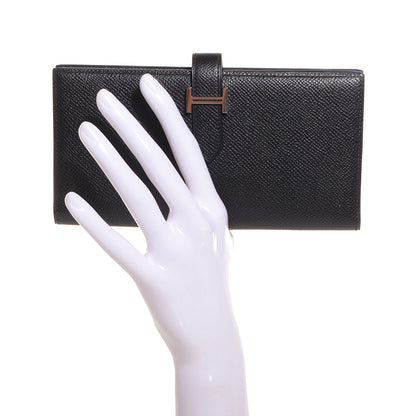 Hermes Epsom Bearn Gusset Wallet Black 2 of 12