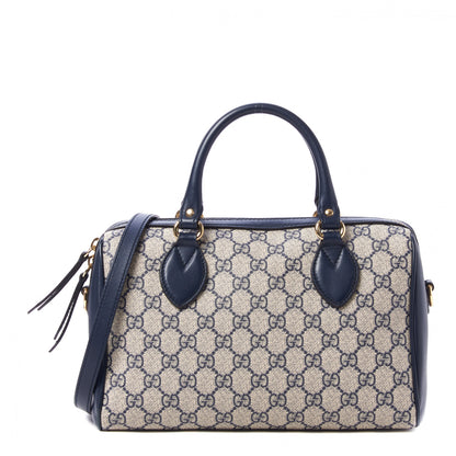 Gucci GG Supreme Monogram Small Boston Beige Blue 1 of 8