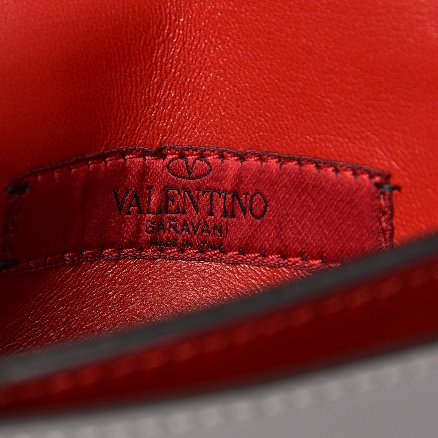 Nappa Small Rockstud Wristlet Clutch Light Stone