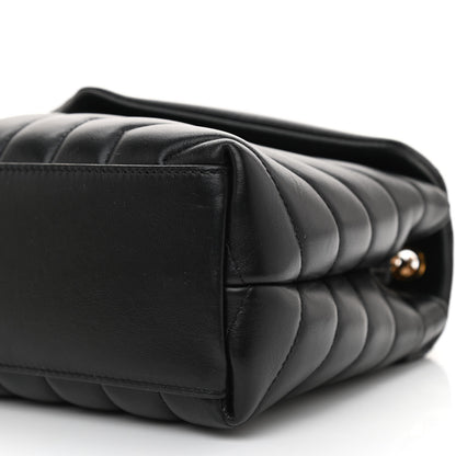 Saint Laurent Calfskin Y Quilted Monogram Small Loulou Chain Satchel Black 9 of 9