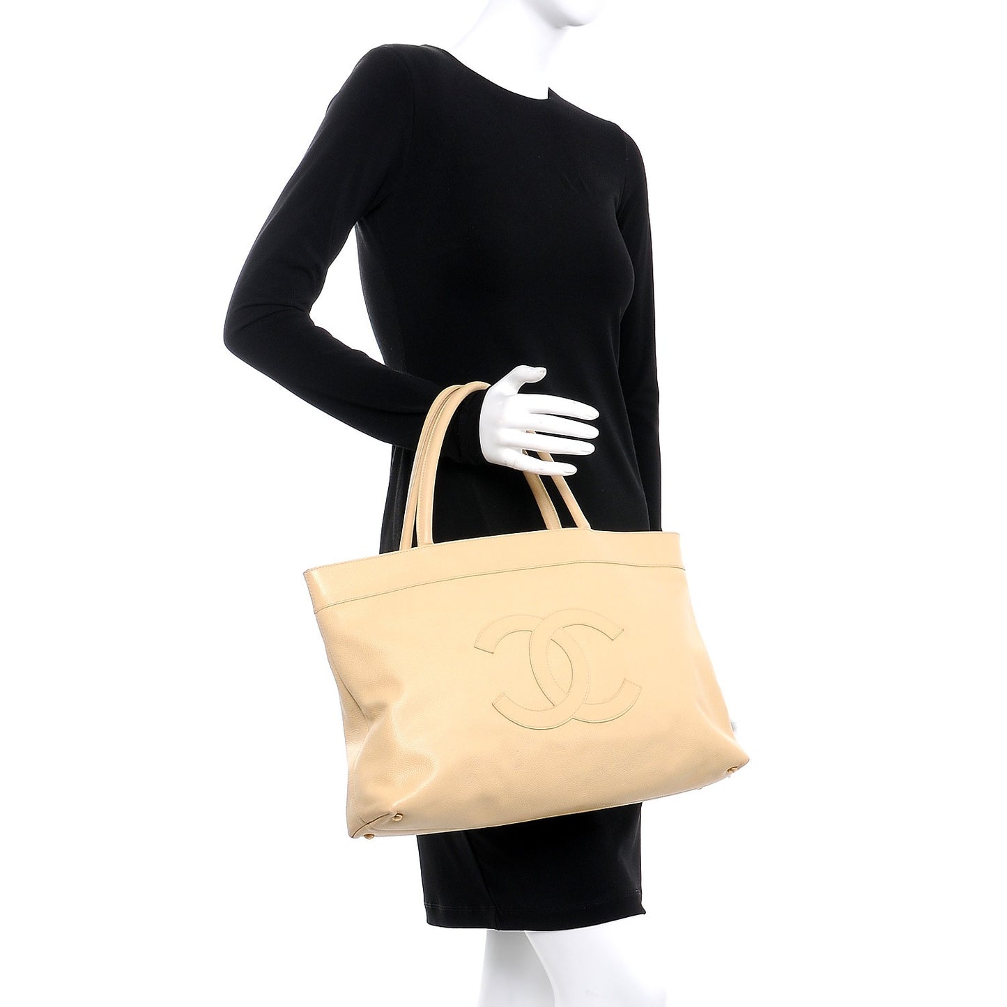 Caviar CC Tote Beige Clair