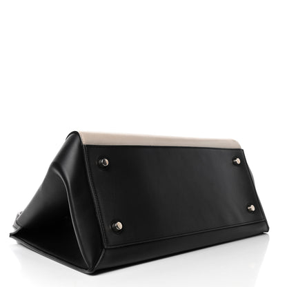 Celine Supple Calfskin Bi-Color Edge Shoulder Bag Beige 4 of 5