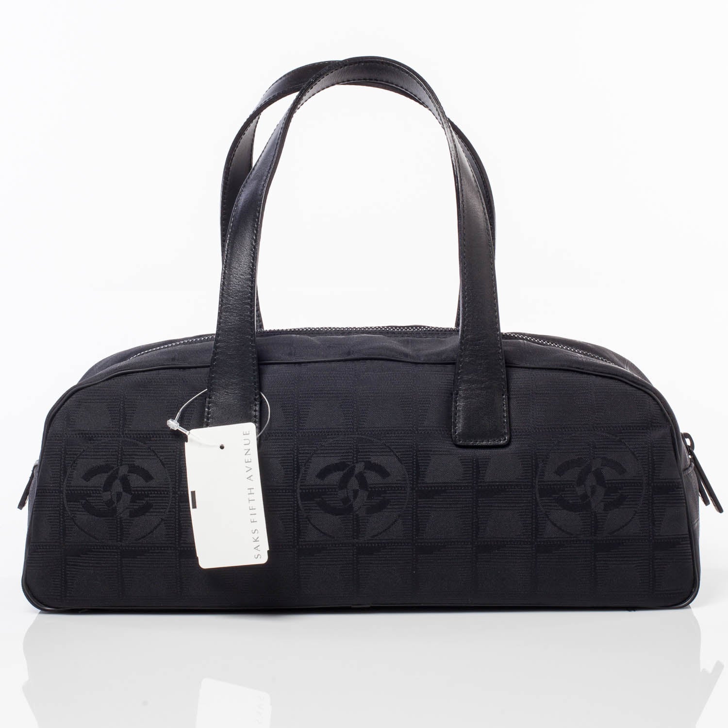 Chanel Nylon Travel Bowler Black 4 of 10