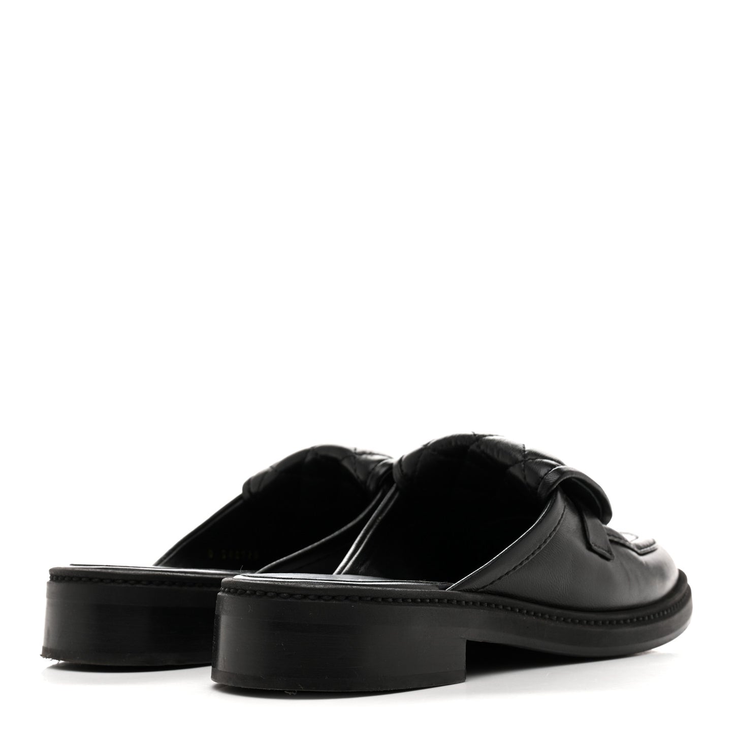 Lambskin Quilted CC Turnlock Mules 37 Black