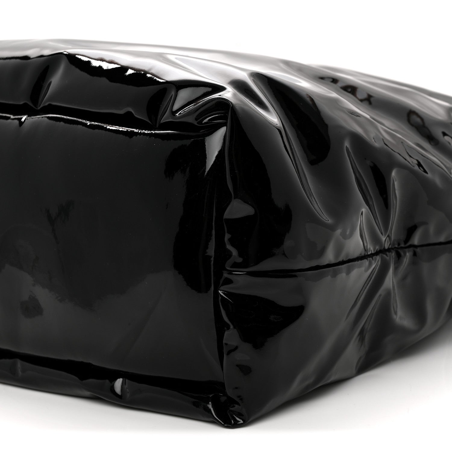 Saint Laurent Patent Wide Puffer Maxi Tote Black 10 of 10
