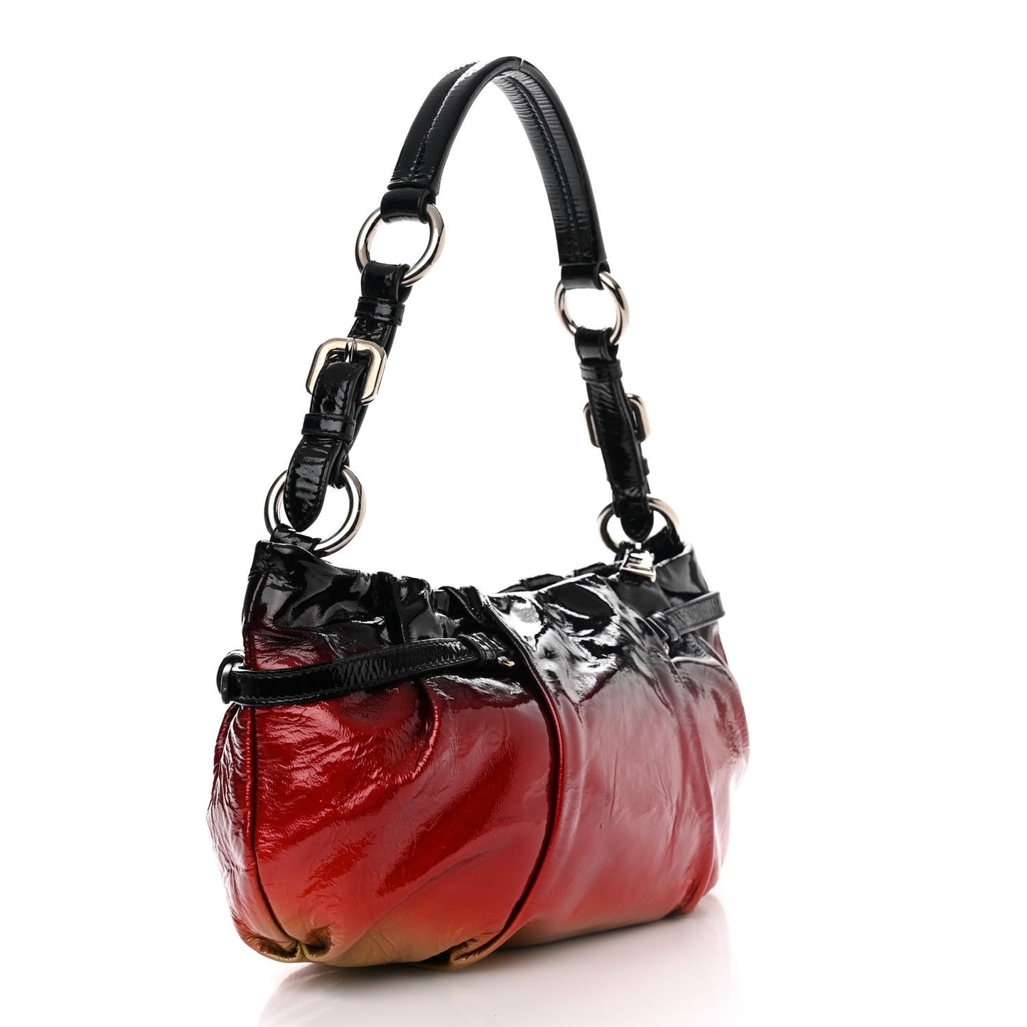 Vernice Sfumata Shoulder Bag Rosso Argento