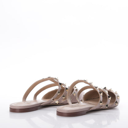 Valentino Garavani Nappa Rockstud Flat Cage Mules 36.5 Poudre 4 of 11