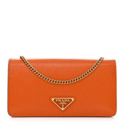 Prada Vitello Move Triangle Logo Miniborse Papaya 1 of 12