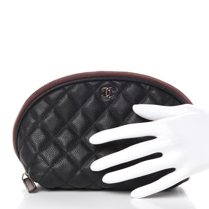 Chanel Caviar Quilted Cosmetic Case Black 2 of 9