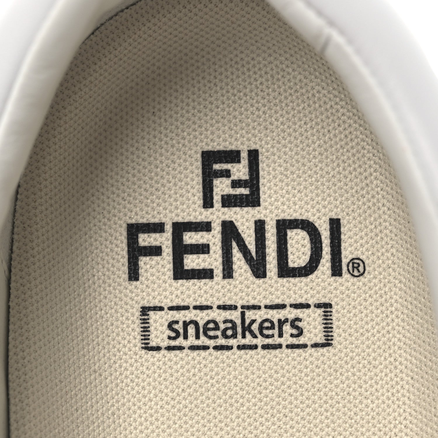 Fendi Calfskin Mens Fendi Match Low Top Sneakers 7 White Beige 9 of 10