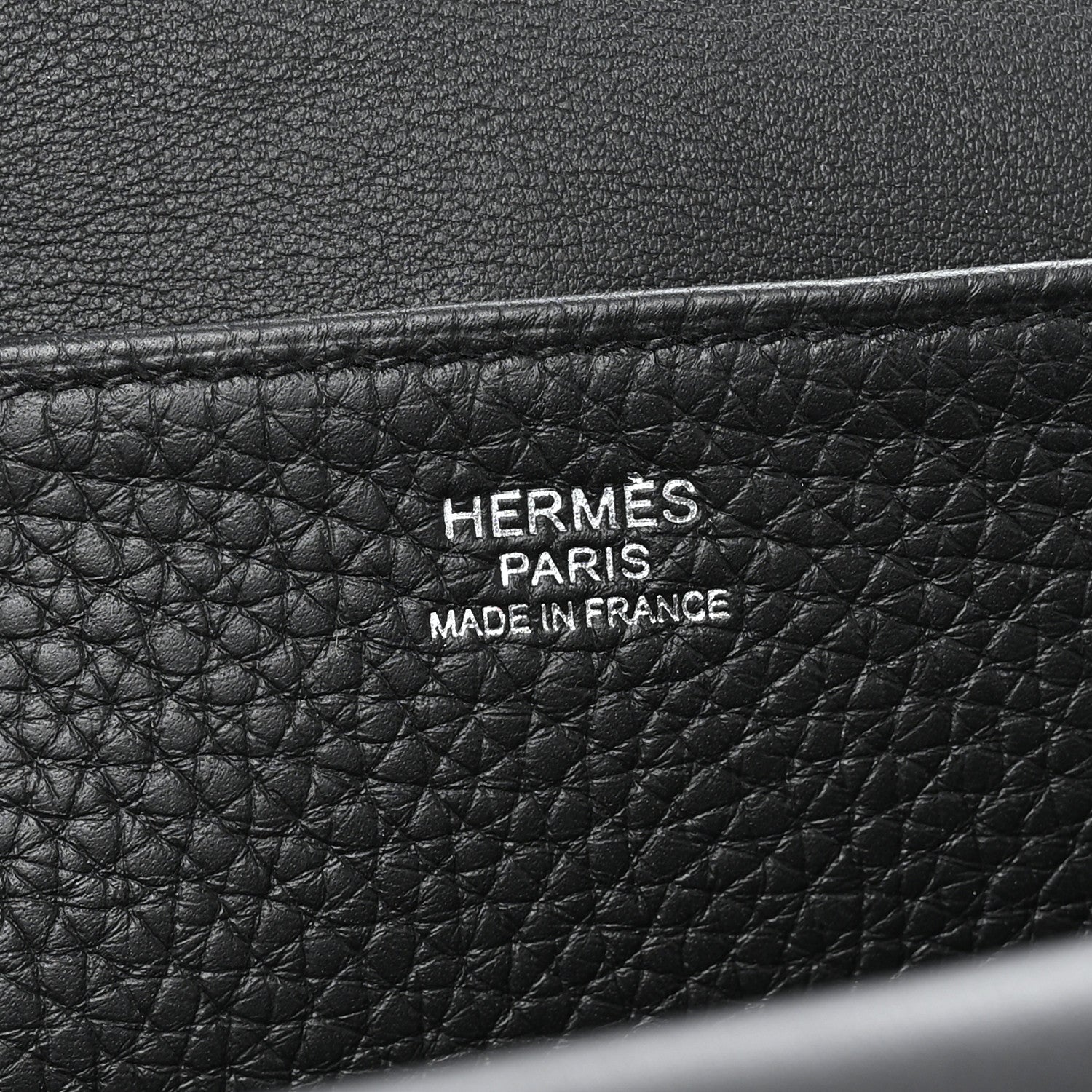 Hermes Taurillon Clemence Halzan 25 Black 6 of 11