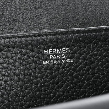 Hermes Taurillon Clemence Halzan 25 Black 6 of 11