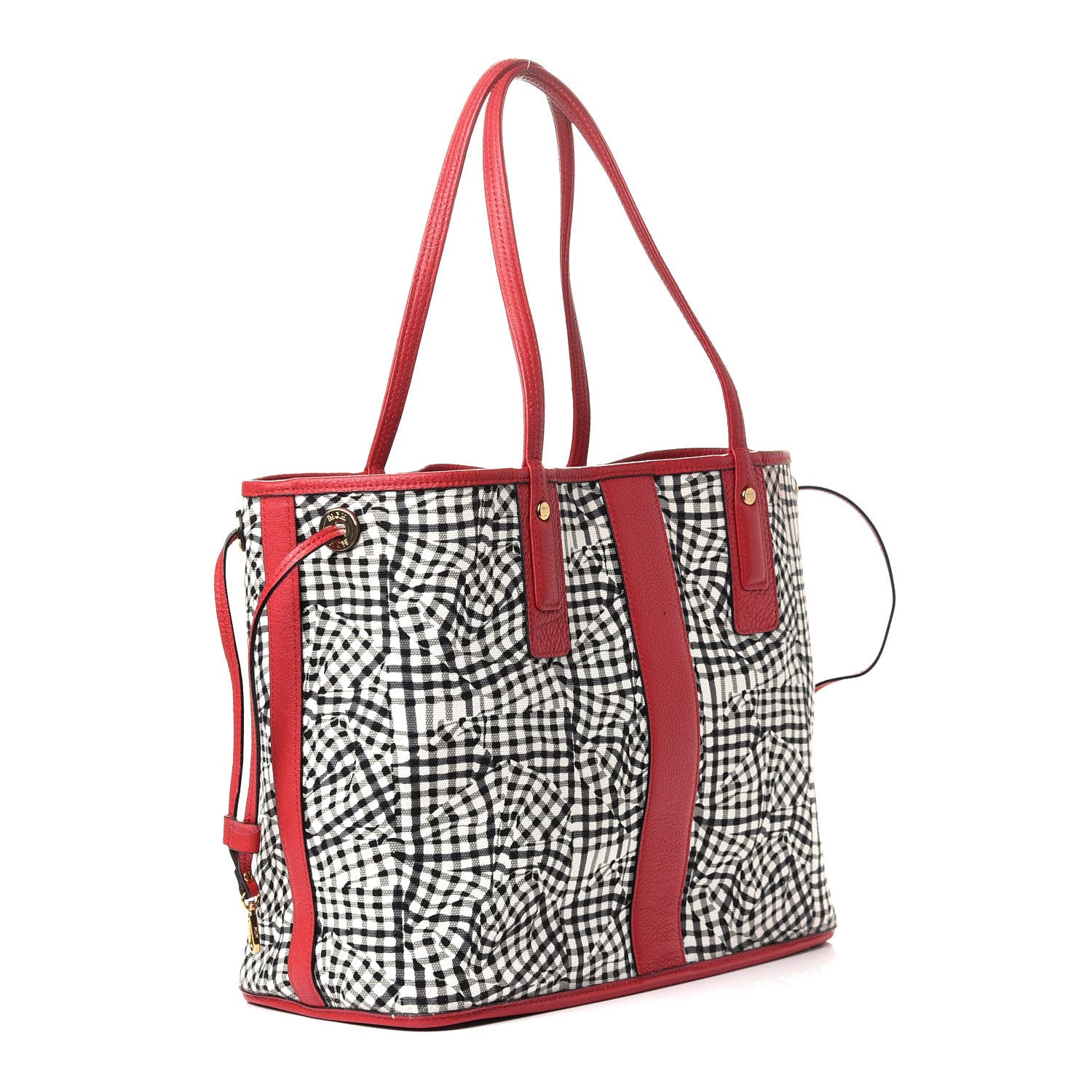 MCM Visetos Medium Liz Reversible Shopper Tote Ruby Red 7 of 16
