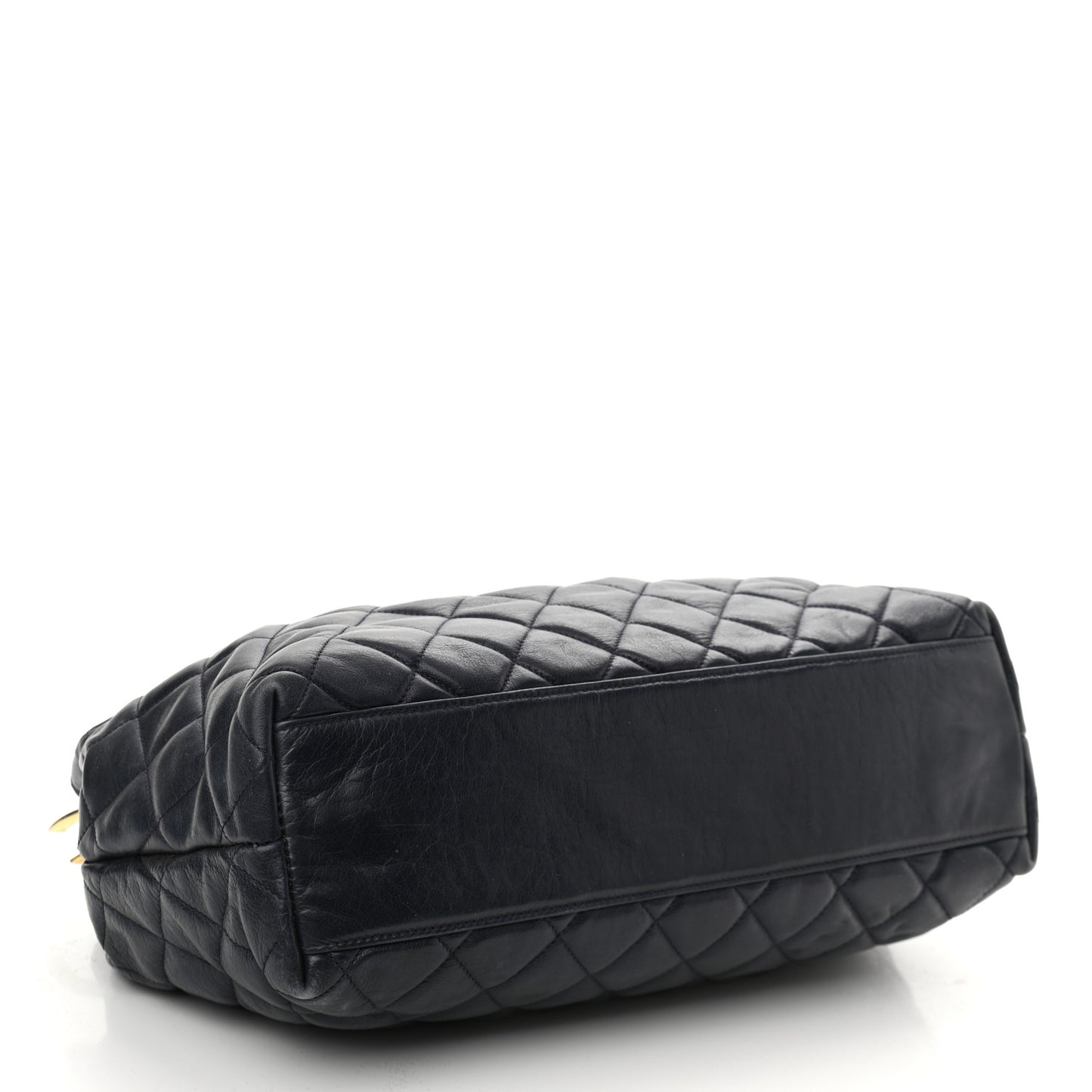 Lambskin Quilted Tote Navy