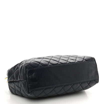 Chanel Lambskin Quilted Tote Navy 4 of 10