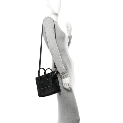 Celine Smooth Calfskin Nano Luggage Black 2 of 11