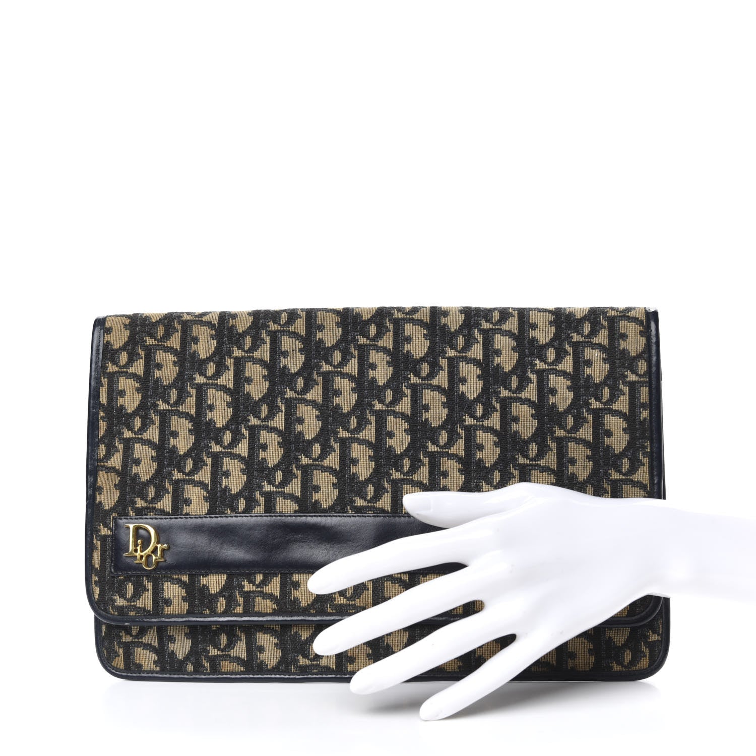 Christian Dior Monogram Pouch Clutch Blue 2 of 6