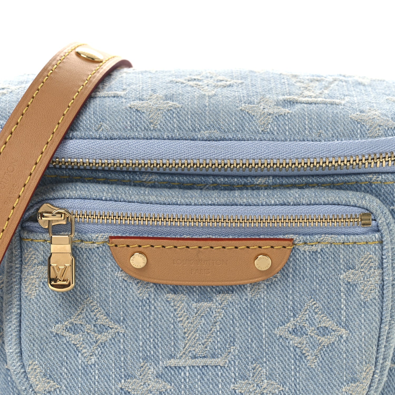 Louis Vuitton Monogram Denim Mini Bumbag Sky Blue 7 of 9