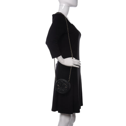 Chanel Caviar Quilted Round Filigree Crossbody Black 2 of 11
