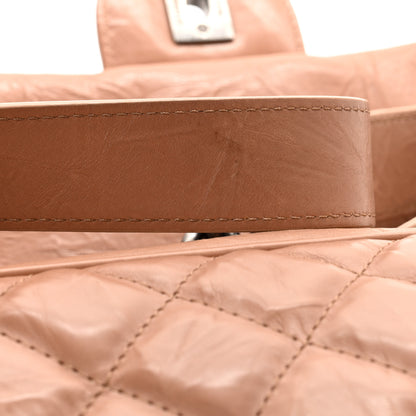 Chanel Aged Calfskin Quilted Medium Chain Detail Flap Light Brown 6 of 11