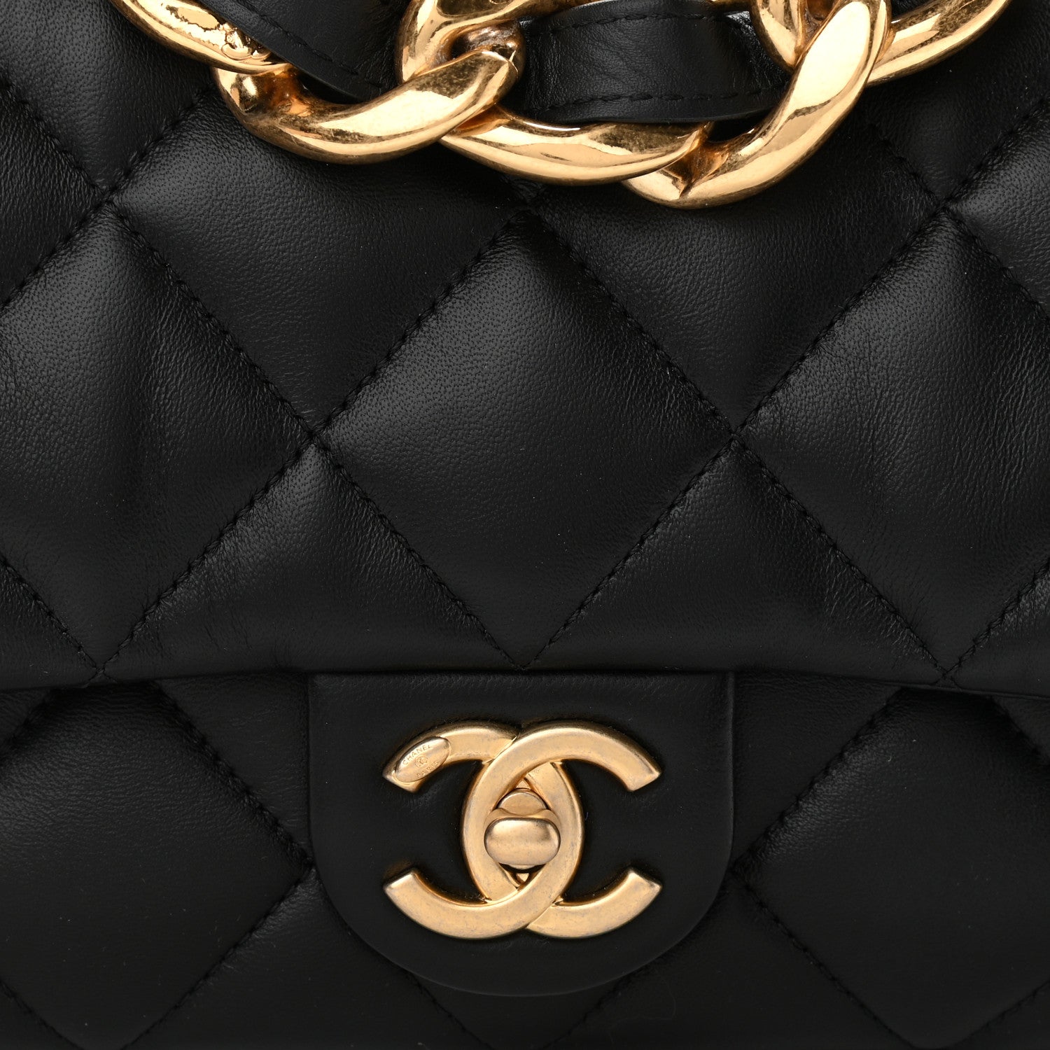 Chanel Lambskin Quilted Large CC Funky Town Flap Black 8 of 10