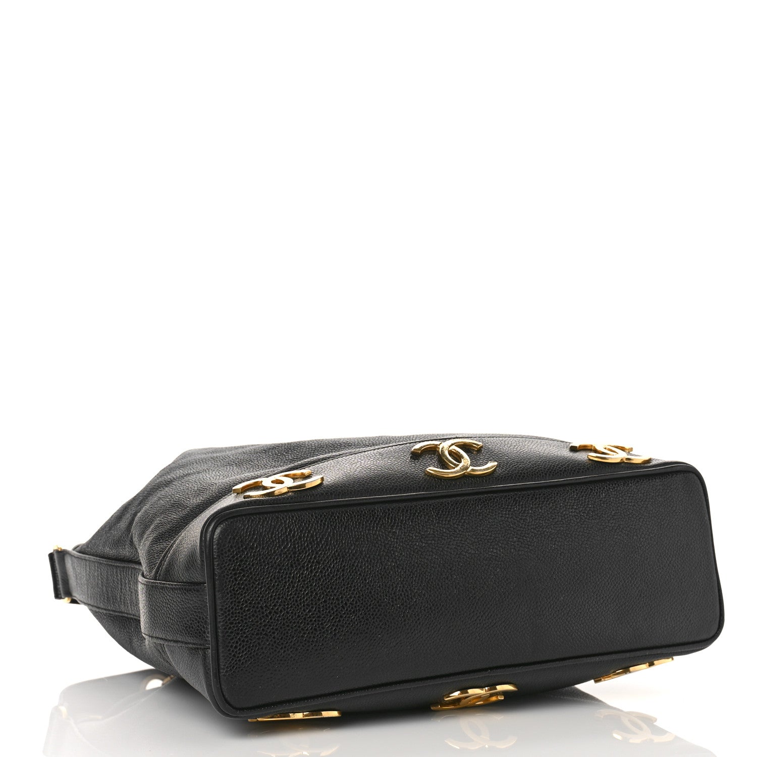 Chanel Caviar CC Drawstring Shoulder Bag Black 5 of 9